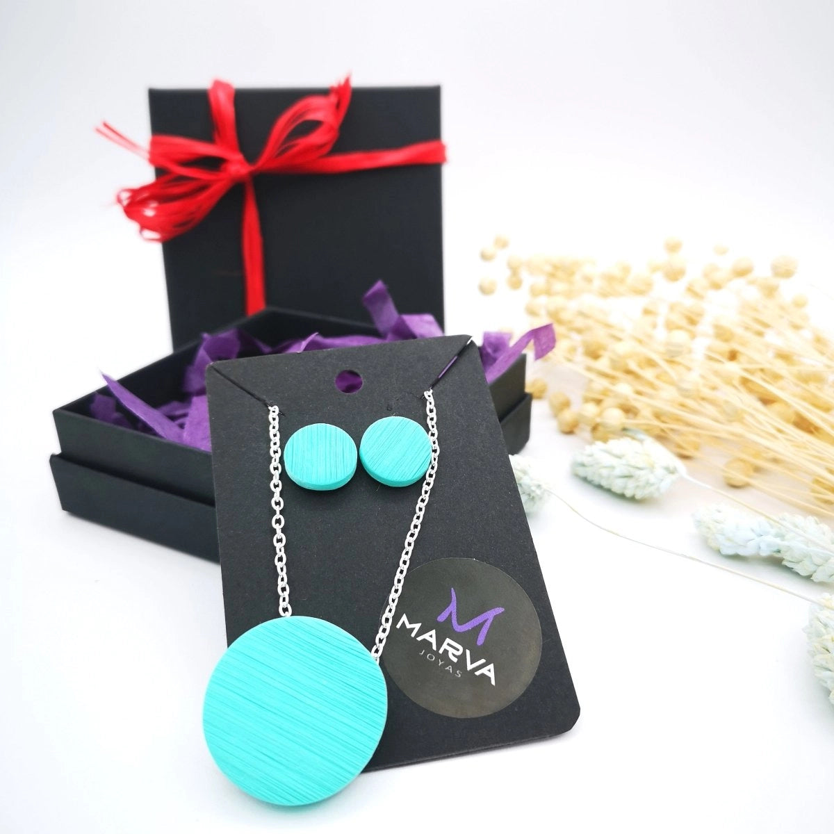 Conjunto joyas hechas a mano AQUA - Regalo original personalizado - DE MOI À TOI