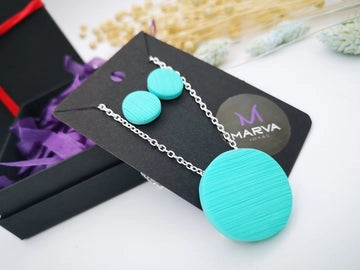 Conjunto joyas hechas a mano AQUA - Regalo original personalizado - DE MOI À TOI