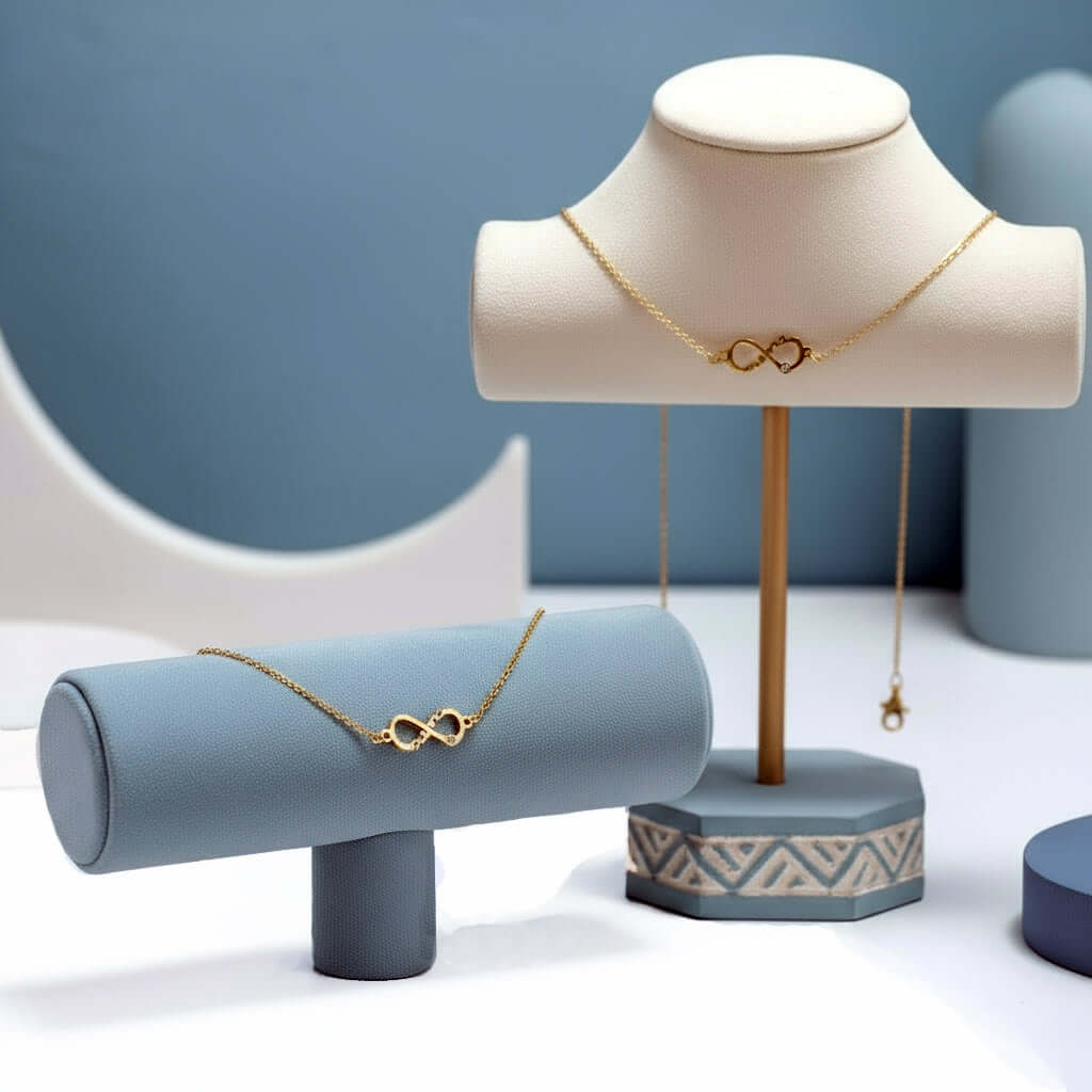 Collar y pulsera con colgante infinito y palabra mamá – De moi à toi