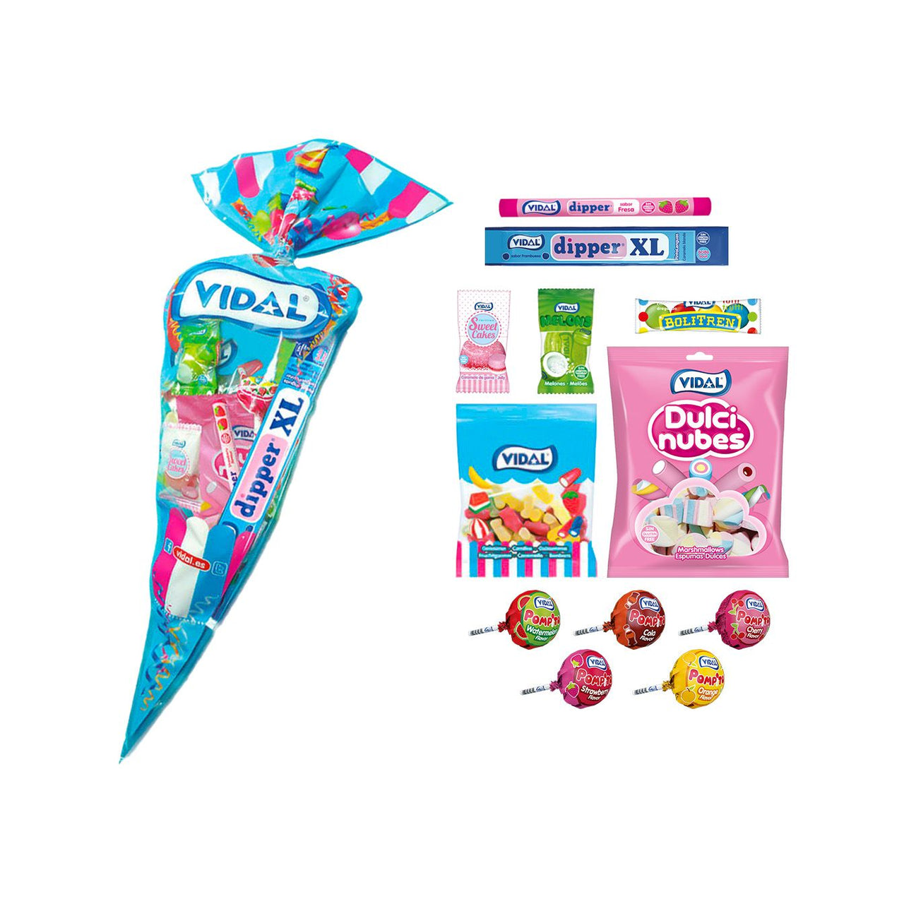 Conos de chuches para fiestas preparados - De moi a toi