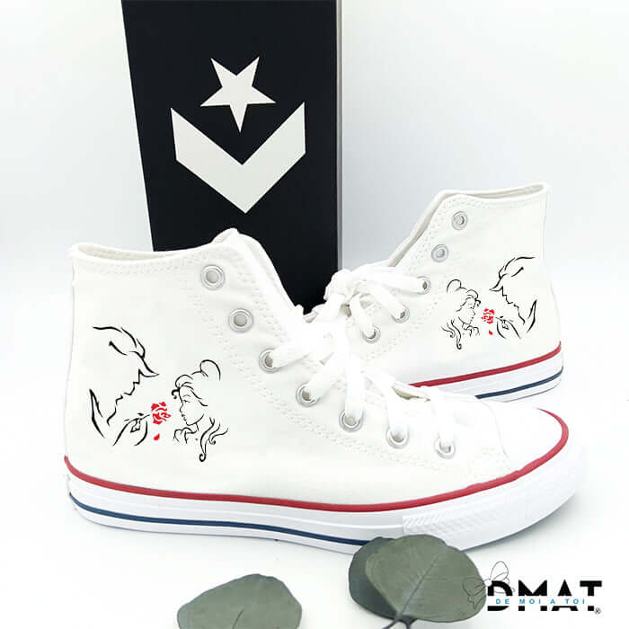 Zapatillas personalizadas parejas - Bella y bestia