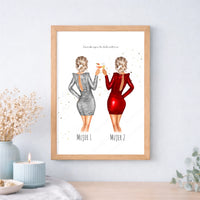 Cuadro personalizado como regalo original para grupo de amigas