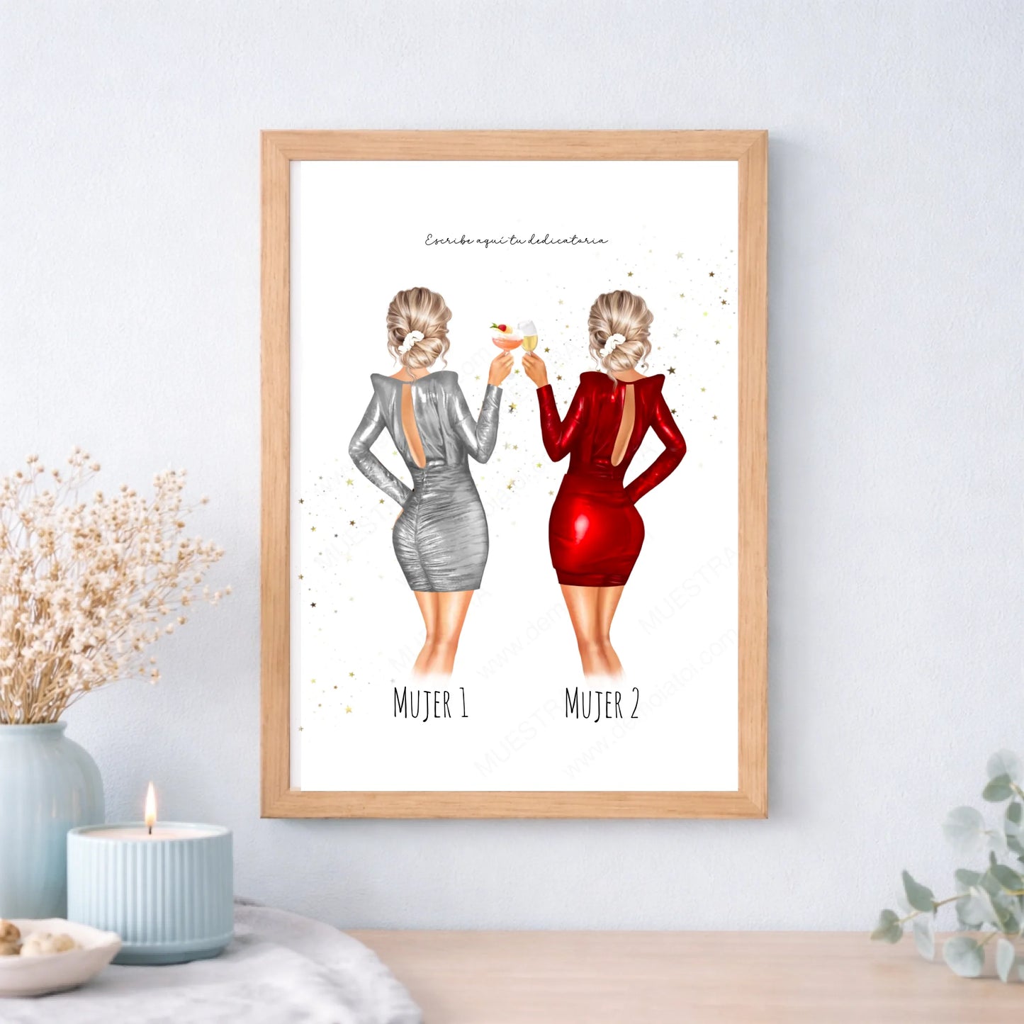 Cuadro personalizado como regalo original para grupo de amigas