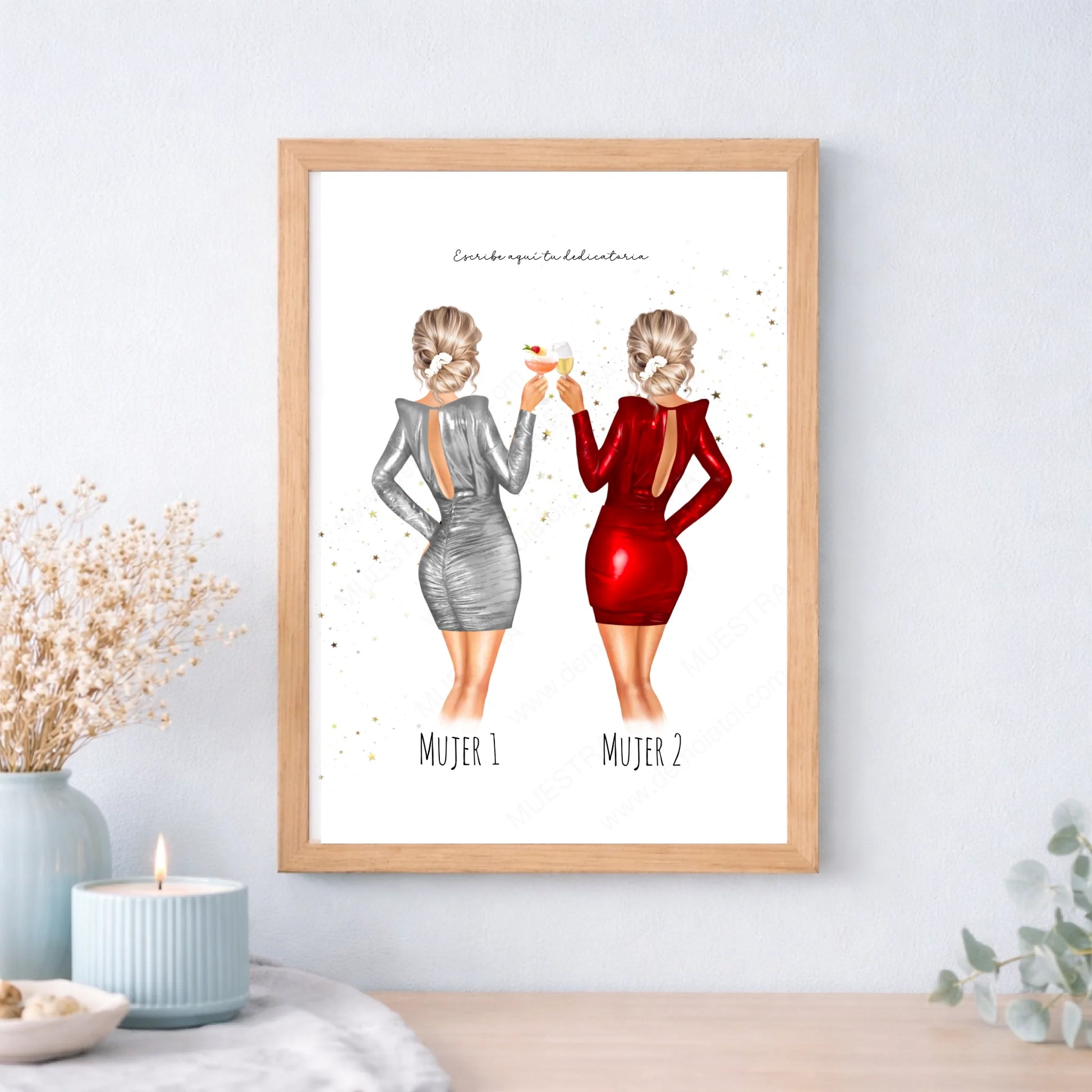 Cuadro personalizado como regalo original para grupo de amigas