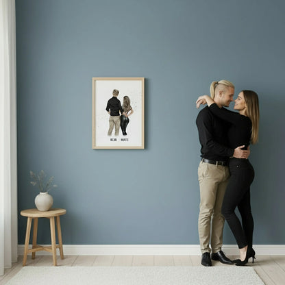 cuadro pareja actual – regalo personalizado de amor  