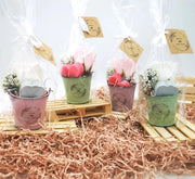 Cubito de latón con rosa y jabón - Regalo original personalizado - DE MOI À TOI