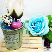 Cubito de latón con rosa y jabón - Regalo original personalizado - DE MOI À TOI