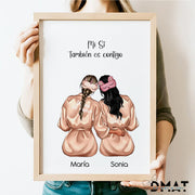 Regalos originales para damas de honor boda con ilustración personalizada - de moi a toi