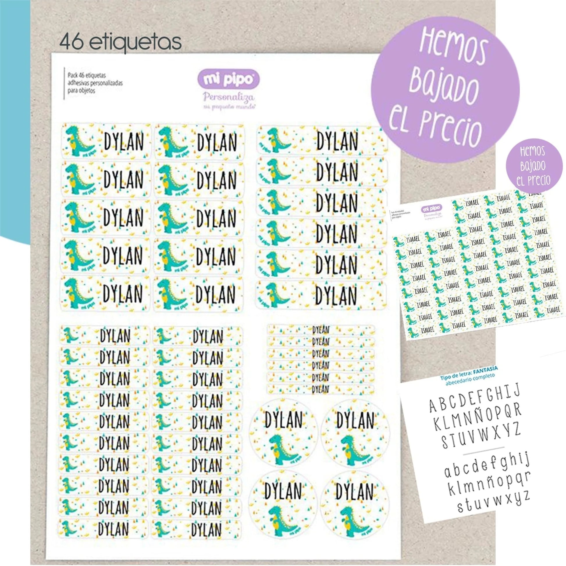 etiquetas objetos para niños con nombres