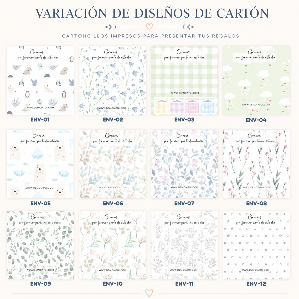 Variaciones presentación detalles