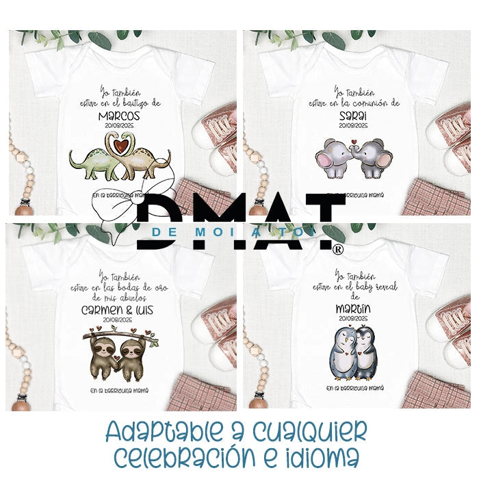 Body Yo estuve en la boda - Animalitos (Diseños)-En estuche de regalo