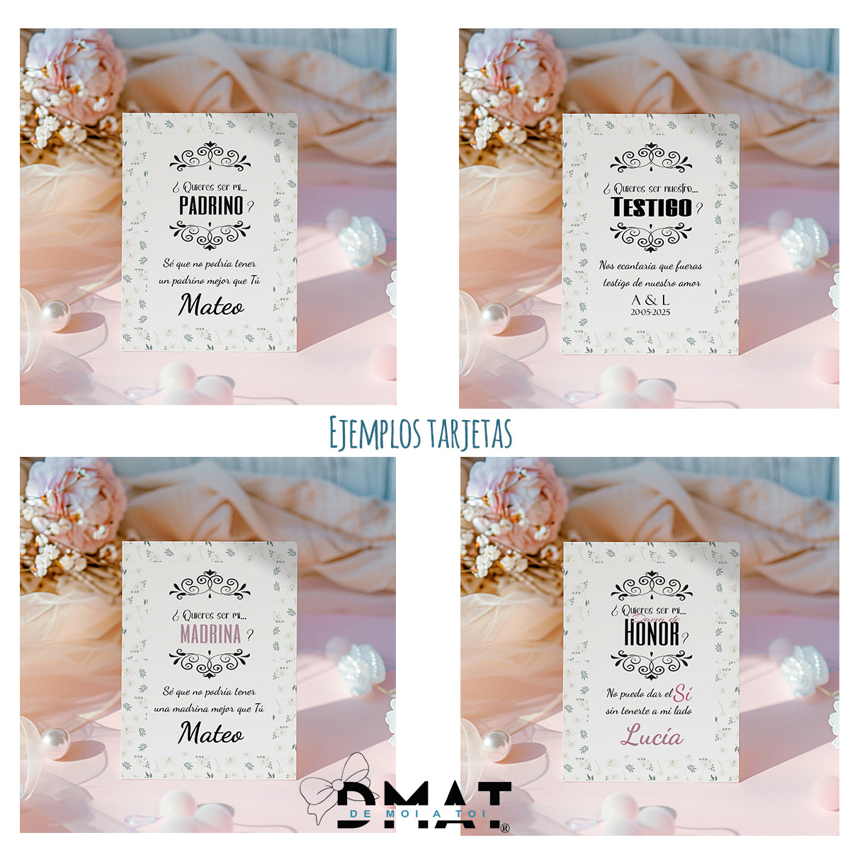 Tarjetón dedicatoria