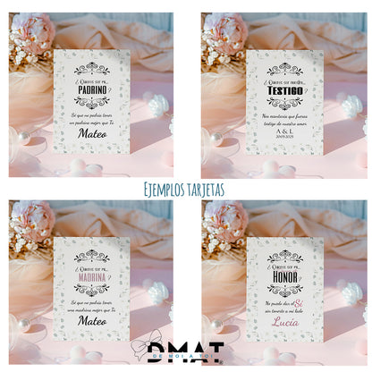 Tarjetón dedicatoria