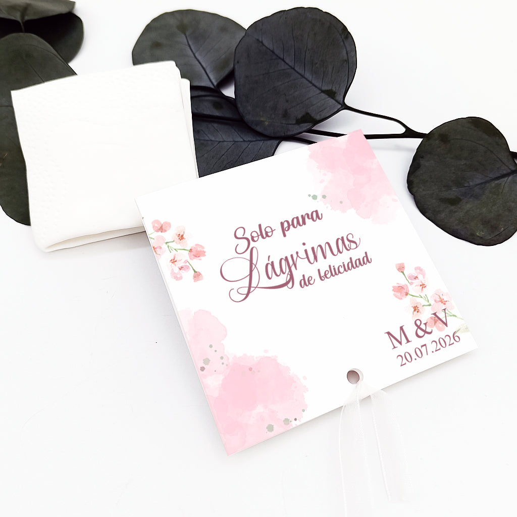 lágrimas de felicidad boda diseño impreso ROSA