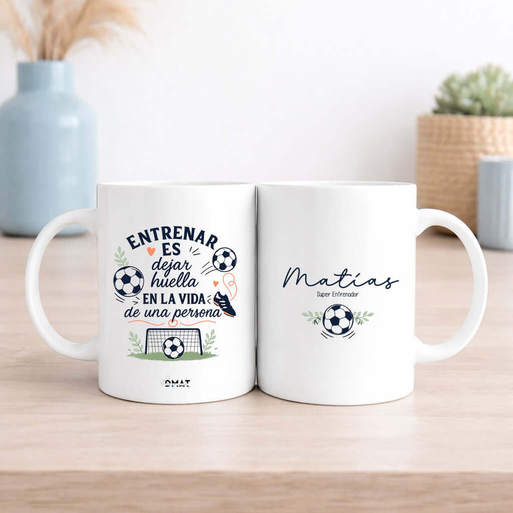 Taza entrenador fútbol personalizada fin de temporada – 4 idiomas (Galego, Euskera, Catalán, Castellano)