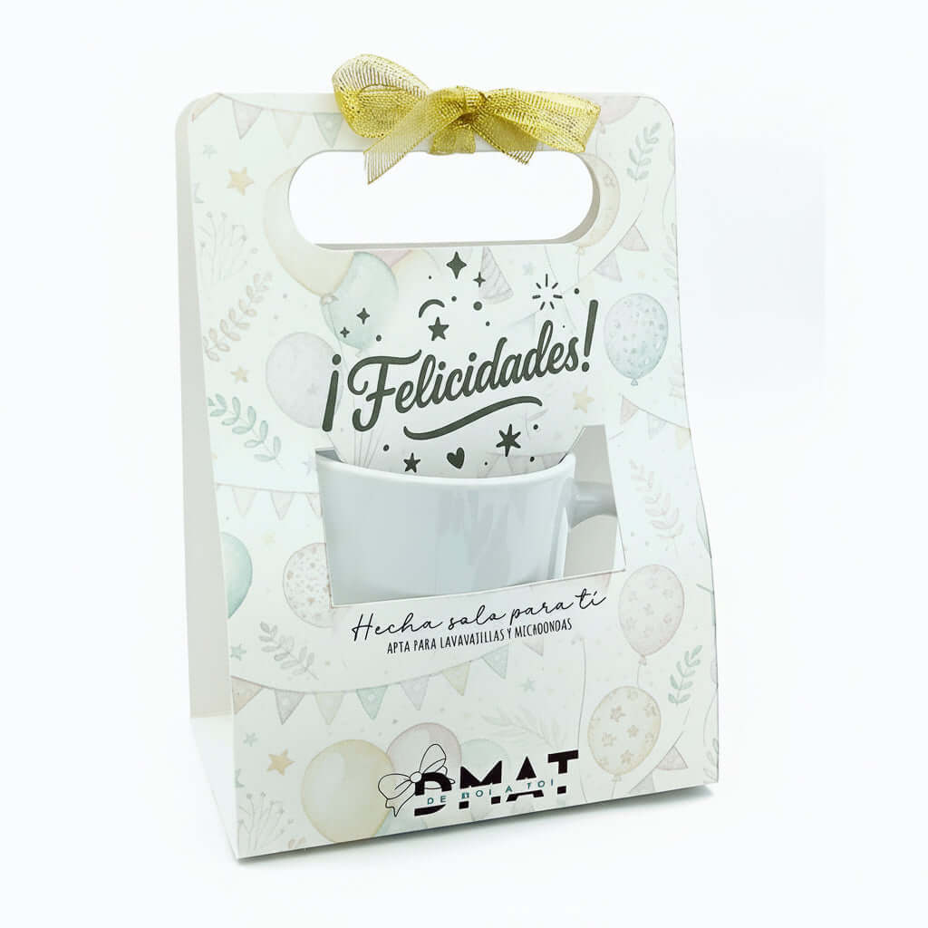 Packaging para celebraciones con mensaje especial de felicitación