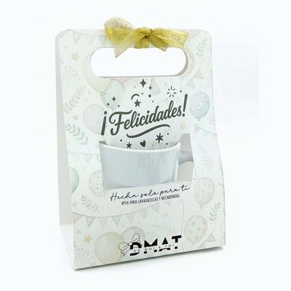 Packaging para celebraciones con mensaje especial de felicitación