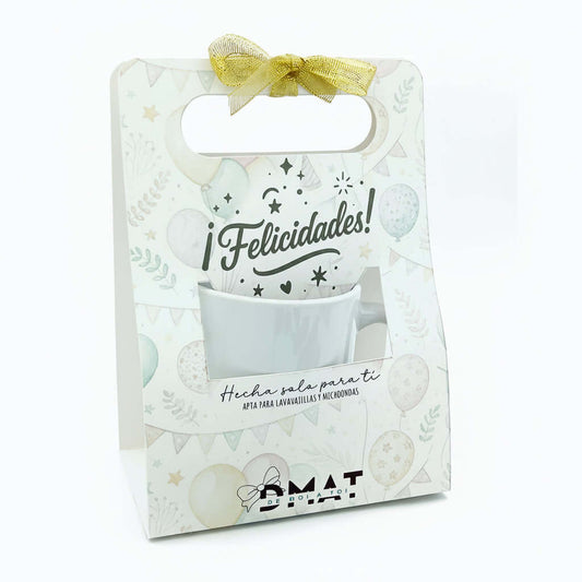 Packaging para celebraciones con mensaje especial de felicitación