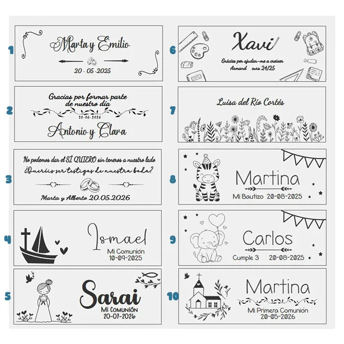 Diseños de grabado para estuche