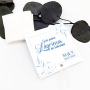 lágrimas de felicidad para boda azul
