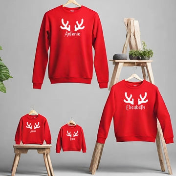 Sudadera familia Navidad - Renitos con nombre