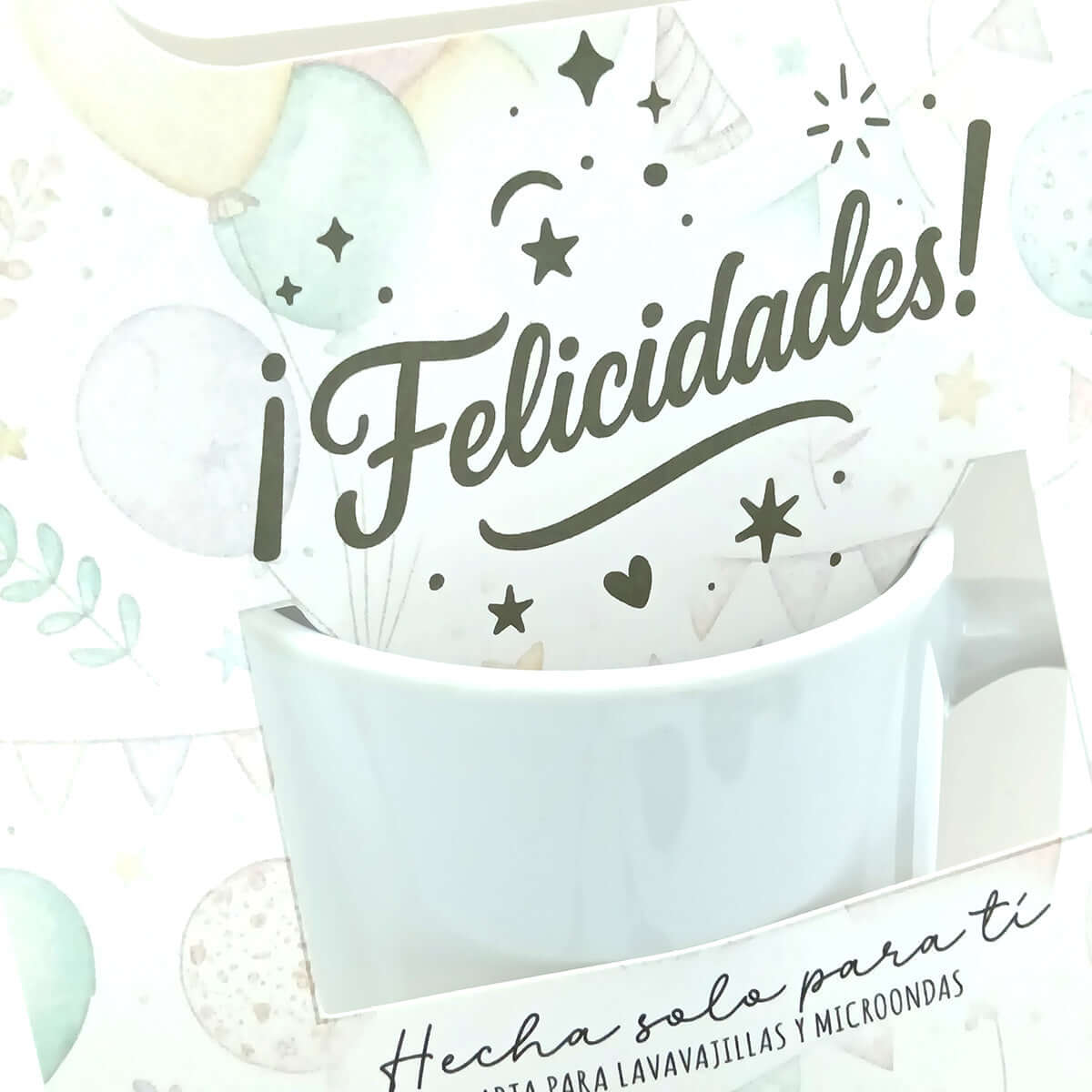 Envoltorio para tazas personalizado para cumpleaños -  Felicidades