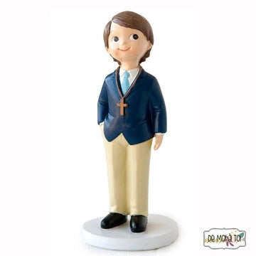Figura de comunión Niño con americana y rosario - Regalo original personalizado - DE MOI À TOI