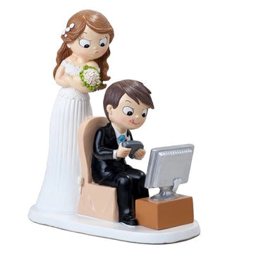 Figura de tarta gamer - Novios - Regalo original personalizado - DE MOI À TOI