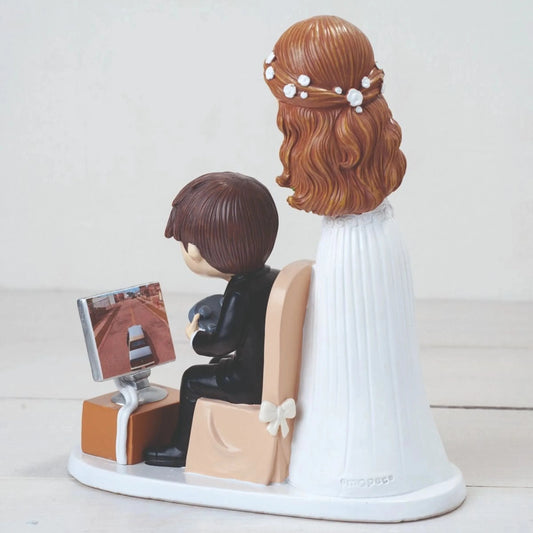 Figura de tarta gamer - Novios - Regalo original personalizado - DE MOI À TOI