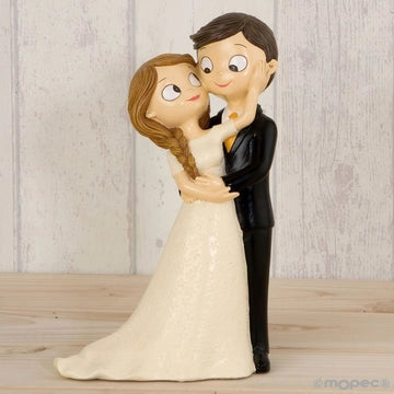 Figura tarta de boda novios caricias 21cm - Regalo original personalizado - DE MOI À TOI