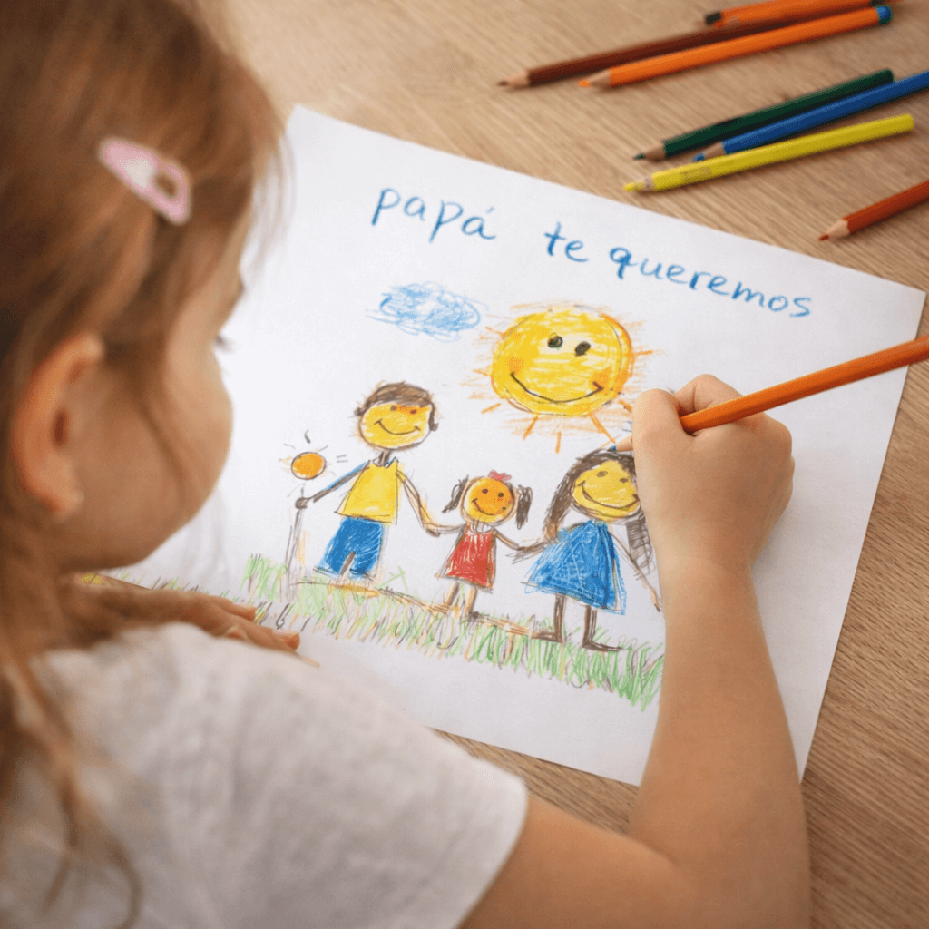 Pack Regalo Taza + Llavero con Dibujo Real de los Niños | Día del Padre y Día de la Madre