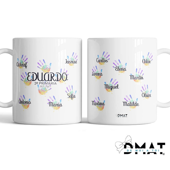 taza personalizada para profesor con nombres de alumnoa- De moi à toi