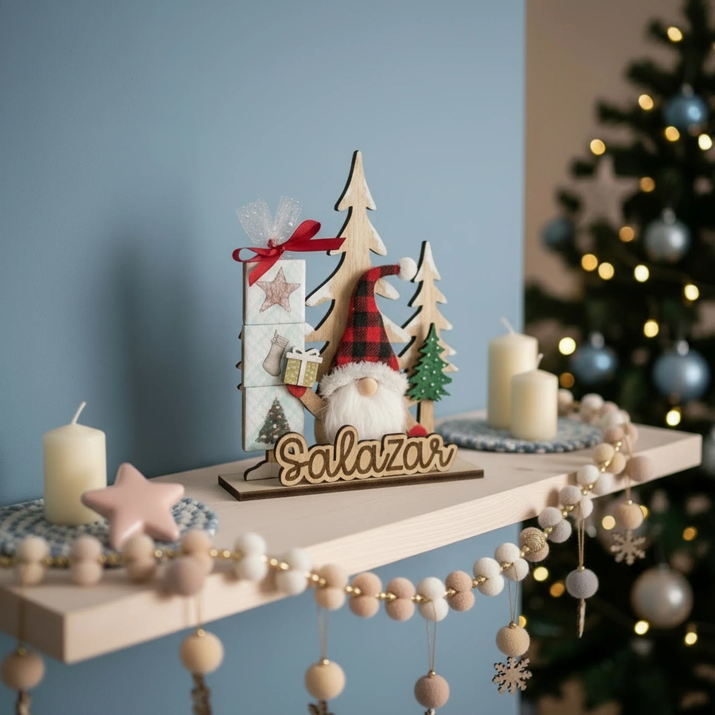 regalo original navidad con nombre y chocolate