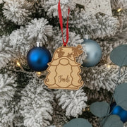 adornos navideños de madera personalizados grabados a láser