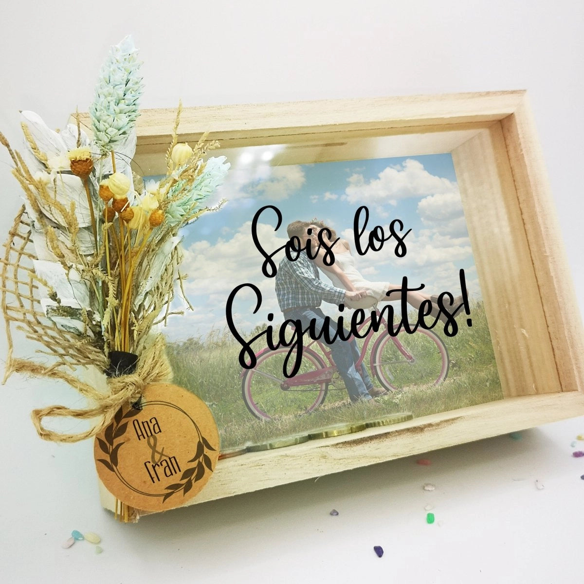 Hucha de madera para los siguientes - Regalo original personalizado - DE MOI À TOI