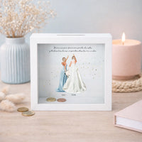 Hucha de madera personalizada grupo damas vestidos editables | Regalo dama de honor