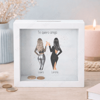 Regalo original para amigas compañeras y hermanas con dibujo personalizado de personajes
