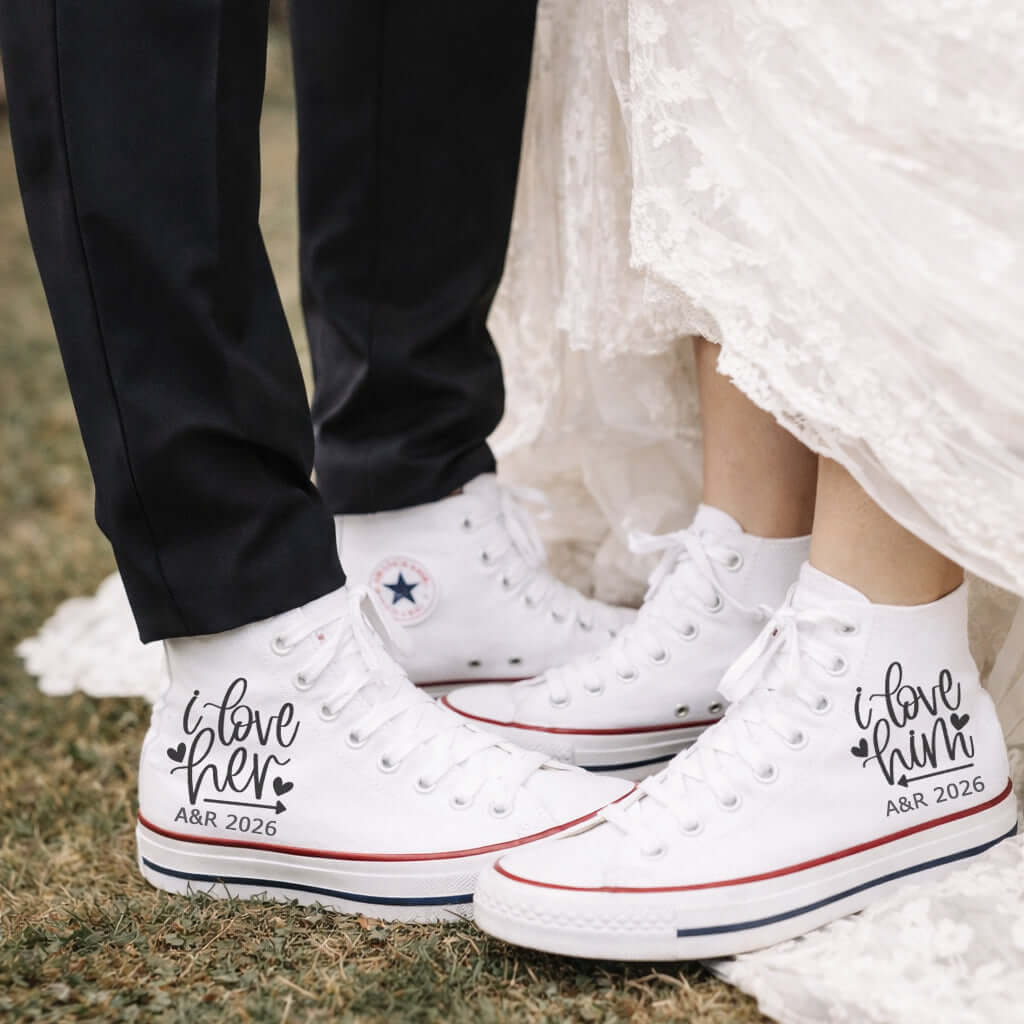 Zapatillas personalizadas para novios de boda