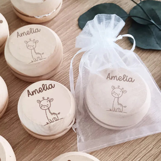 yoyo de madera personalizado para invitados niños y niñas