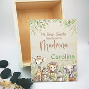 Caja de madera personalizada como regalo para madrina - DE MOI À TOI