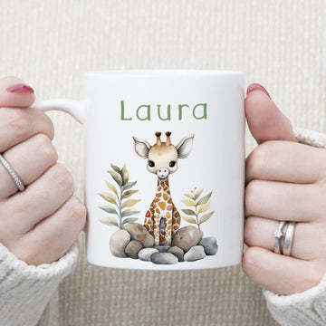 taza para cumpleaños de niños personalizada con animalitos y nombre - De moi a toi