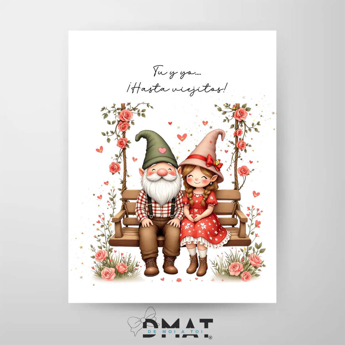 lámina decorativa gnomos navideños – diseño artístico – De moi à toi 