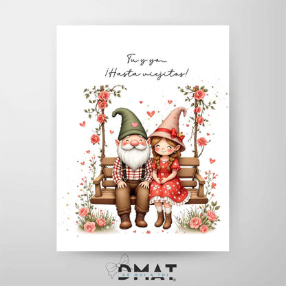 lámina decorativa gnomos navideños – diseño artístico – De moi à toi 