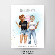 lámina mejores amigas feria – diseño nube de azúcar – De moi à toi 