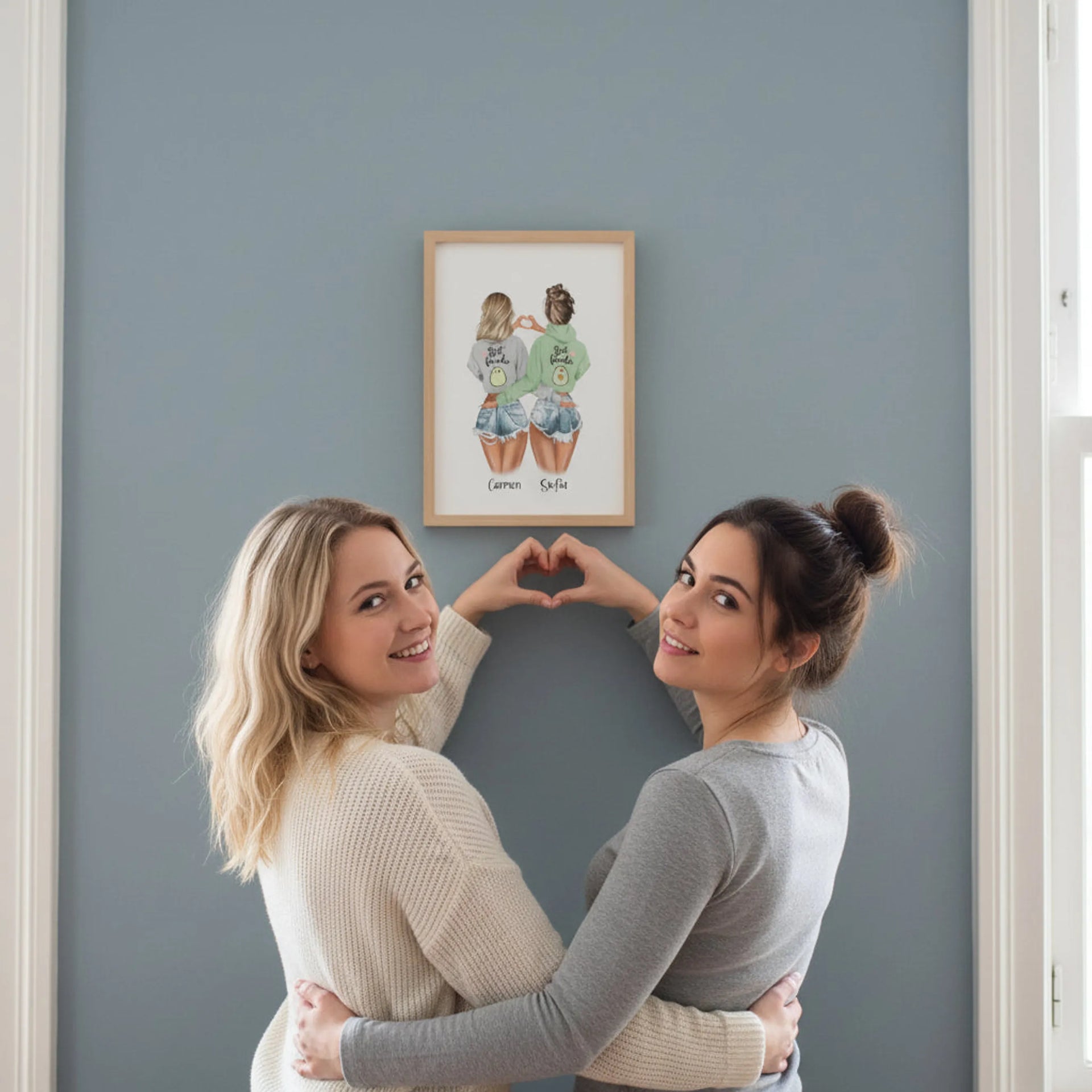 Regalos originales para amigas con ilustración a medida - de moi a toi