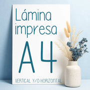 Lámina personalizada A4 impresa en papel fotográfico – De moi à toi