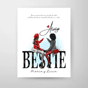 lámina personalizada mejores amigas – regalo original – De moi à toi  