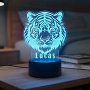 Lampara led luces de colores forma de tigre para regalar como regalo original personalizado con nombre - De moi à toi
