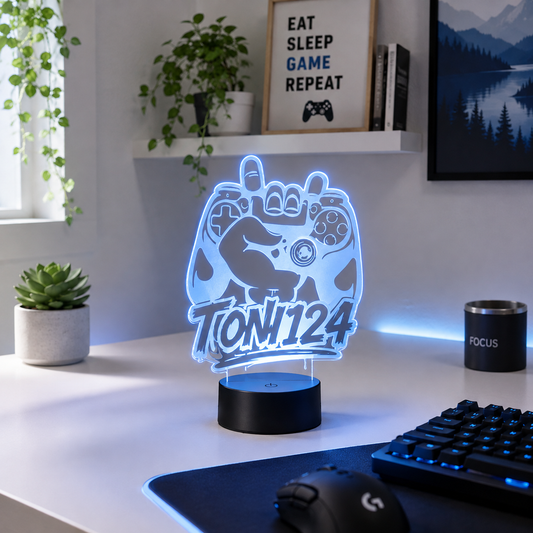 Lámpara LED gamer personalizada, vista general del producto - De moi à toi