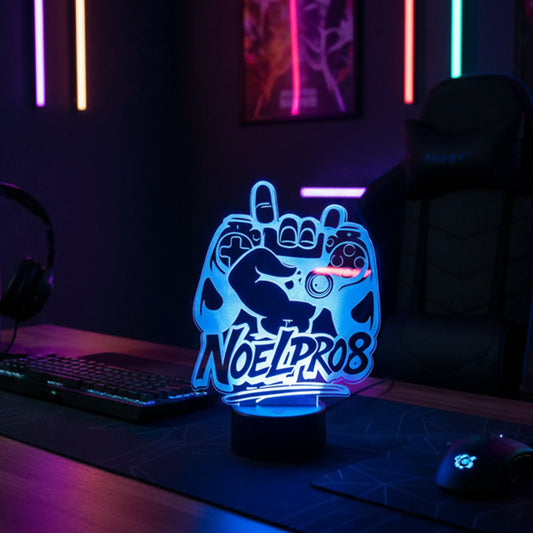 lámpara LED gamer personalizada – regalo original para jugadores